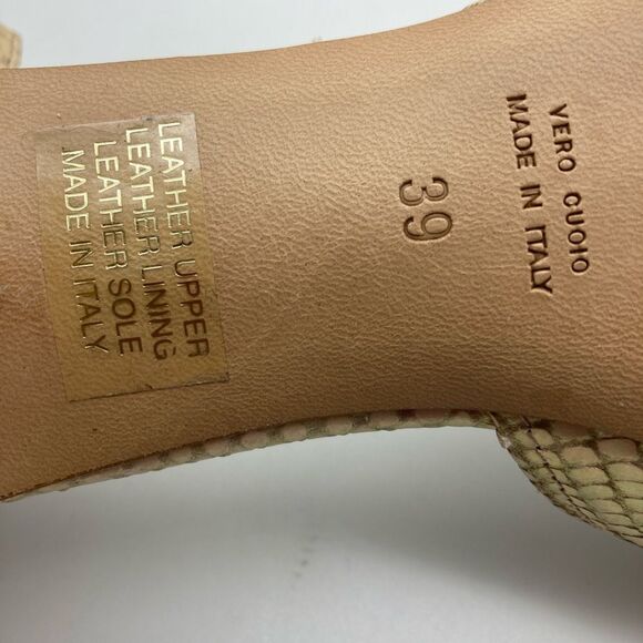 AGL Attilio Giusti Leombruni D’Orsay Shim Snake Marble Heels SZ 39/8,5 Italy - Picture 12 of 13
